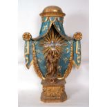 Italian Niche with Reliquary of Virgin with Child in Arms, Italian school of the 18th century
