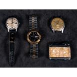 Lot of 3 watches + 1 vintage 20th century lighter