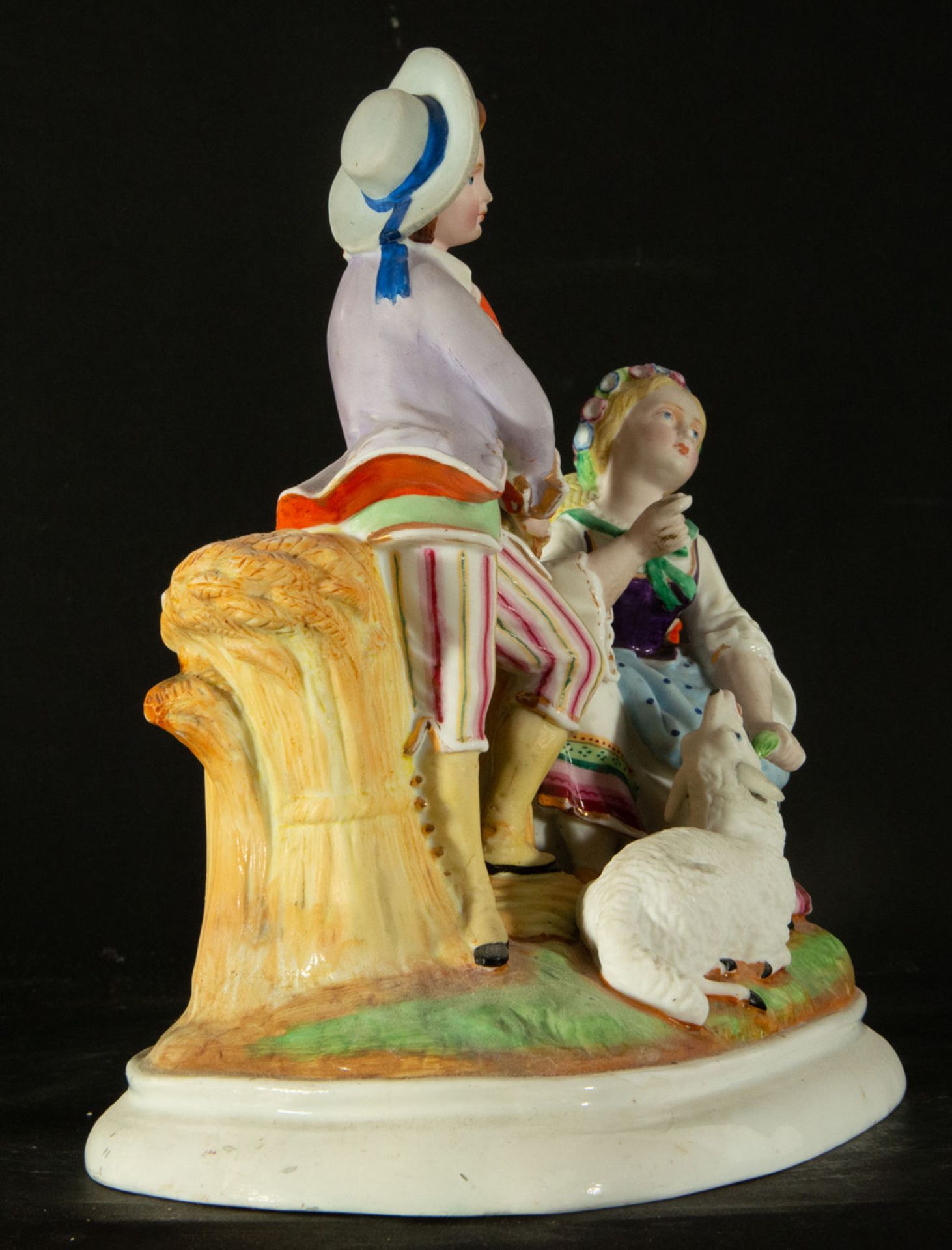 German biscuit porcelain group, 19th century - Image 3 of 4