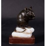 Charles Valton (1851-1918) Bronze Mouse Figurine