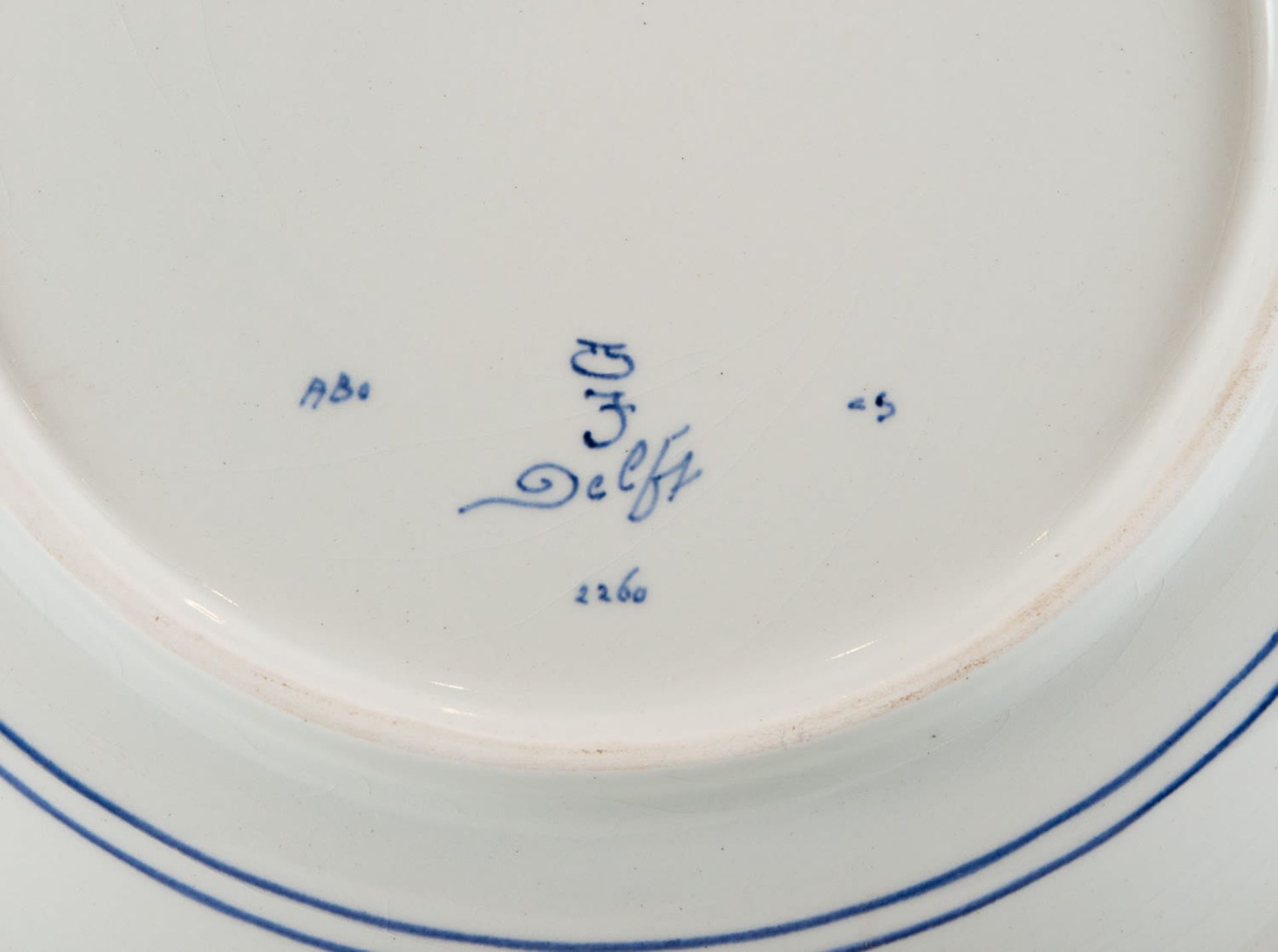 Delft ceramic plate, 20th century - Image 5 of 5