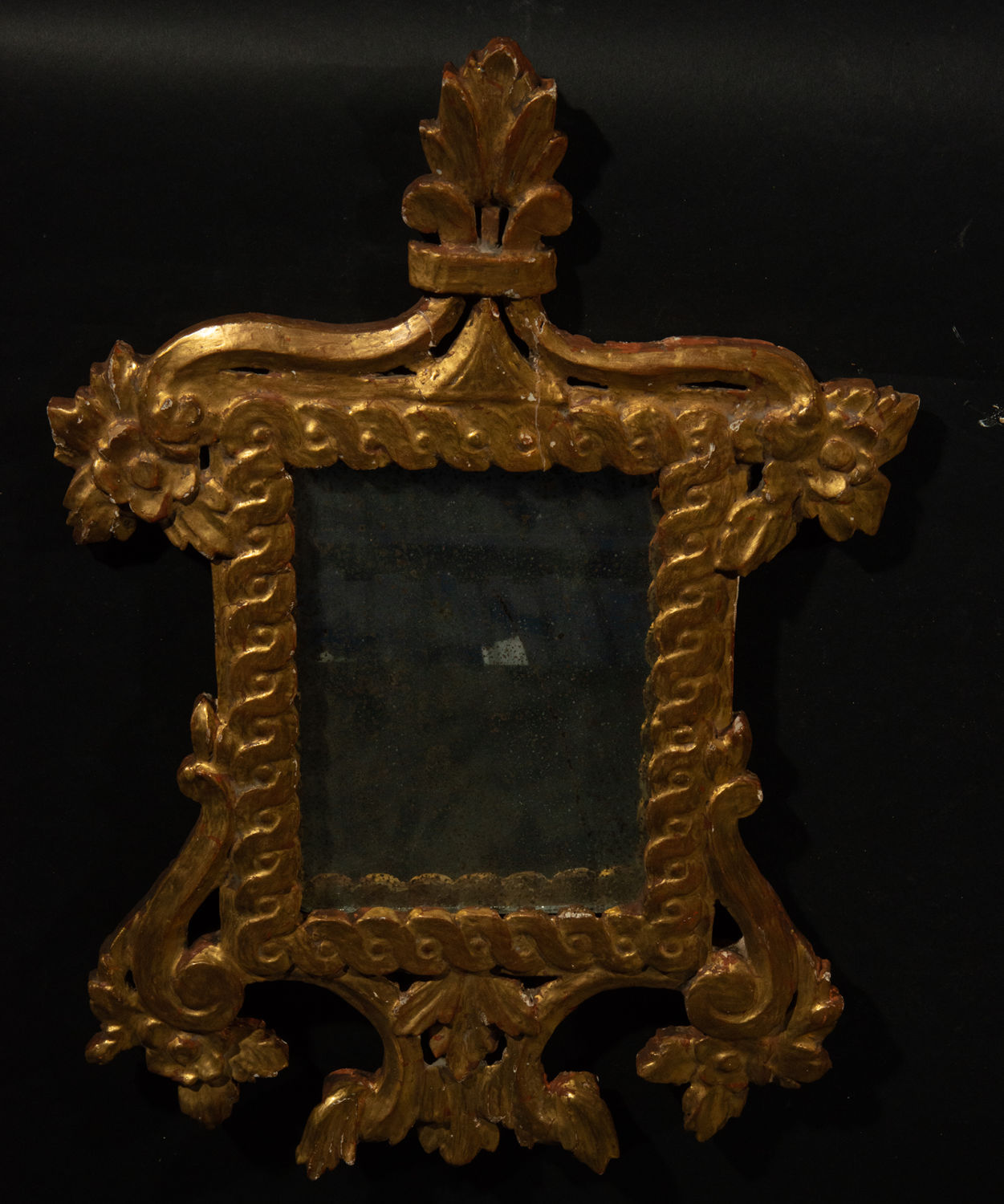 Cornucopia frame in wood gilded with gold leaf, 19th century - Image 2 of 4