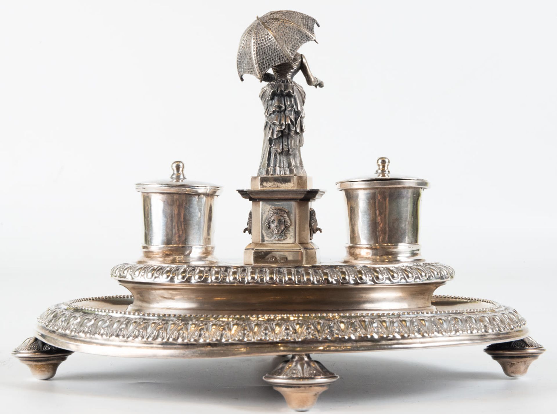 Writing Set with Lady and parasol, in 800 silver - Bild 8 aus 8