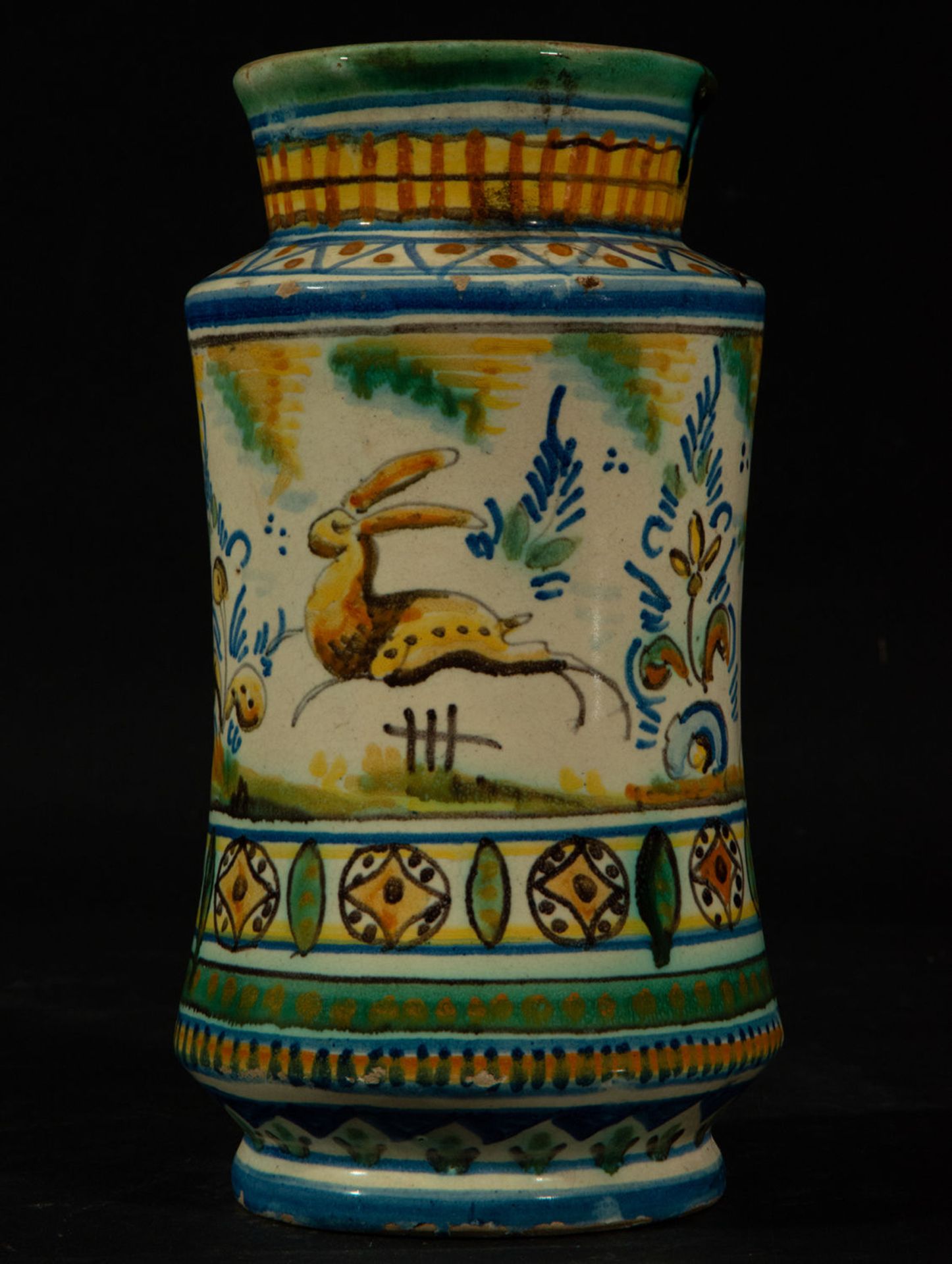 Ceramic Pharmacy Jar from Triana, Hare series, 18th - 19th century - Image 5 of 6