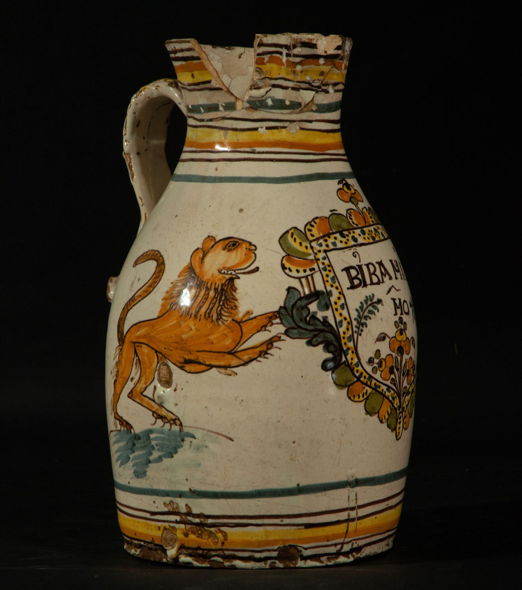 Wine jug "Long live my Owner", Archbishop's Bridge, 19th century - Image 5 of 8