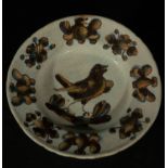 Talavera ceramic plate with swallow, 18th century