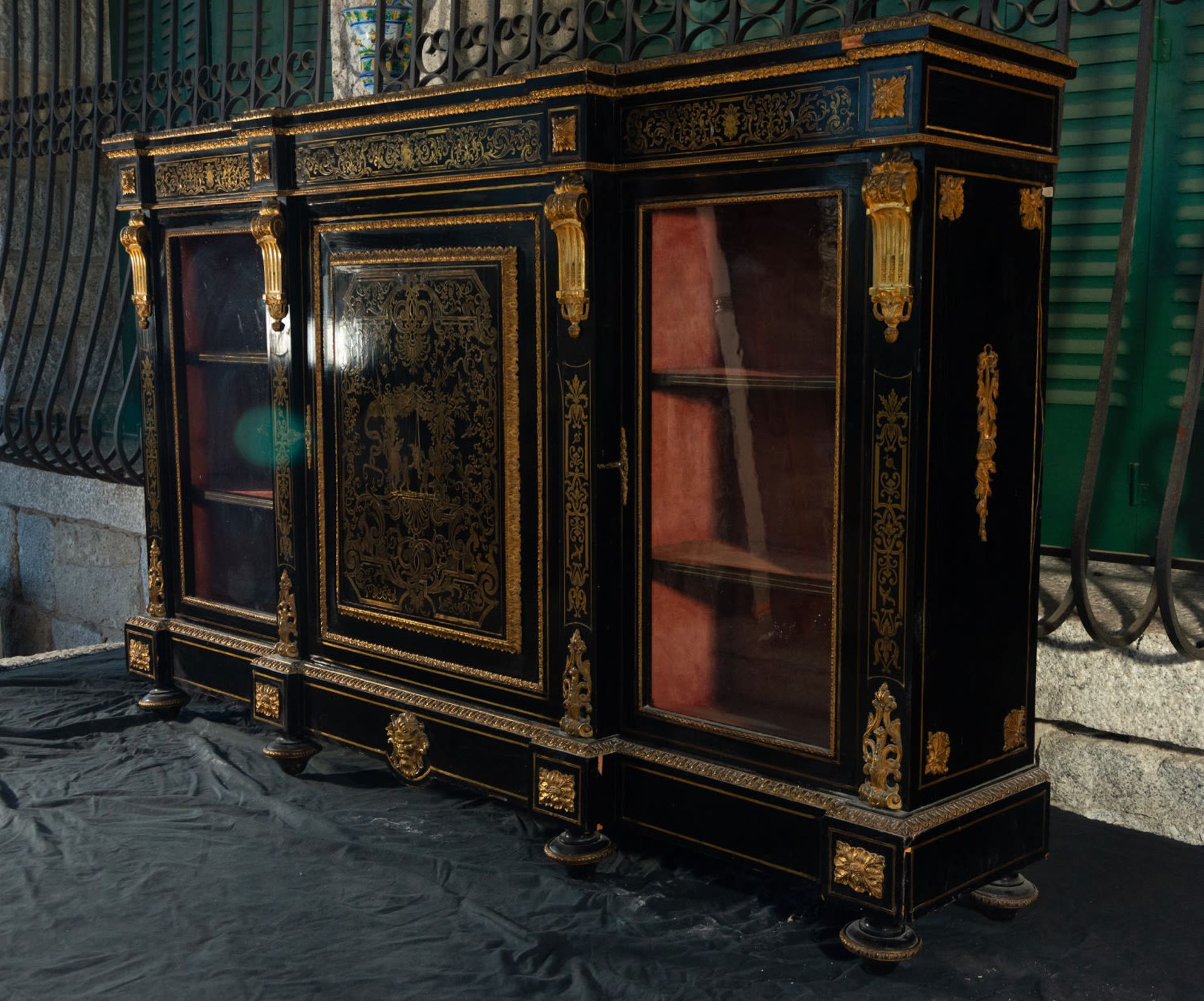 Spectacular BoullŽ Library Furniture Napoleon III period, 19th century - Image 4 of 8