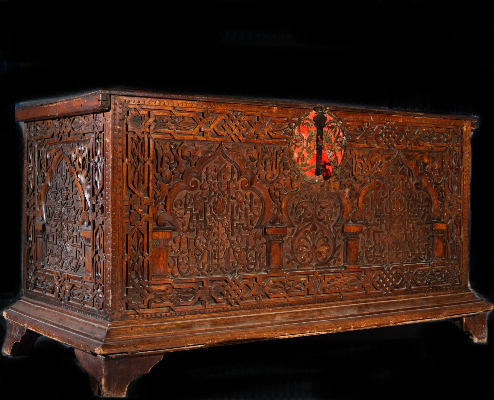 Nasrid style chest in cedar wood, Granada, 17th - 18th centuries - Image 6 of 12