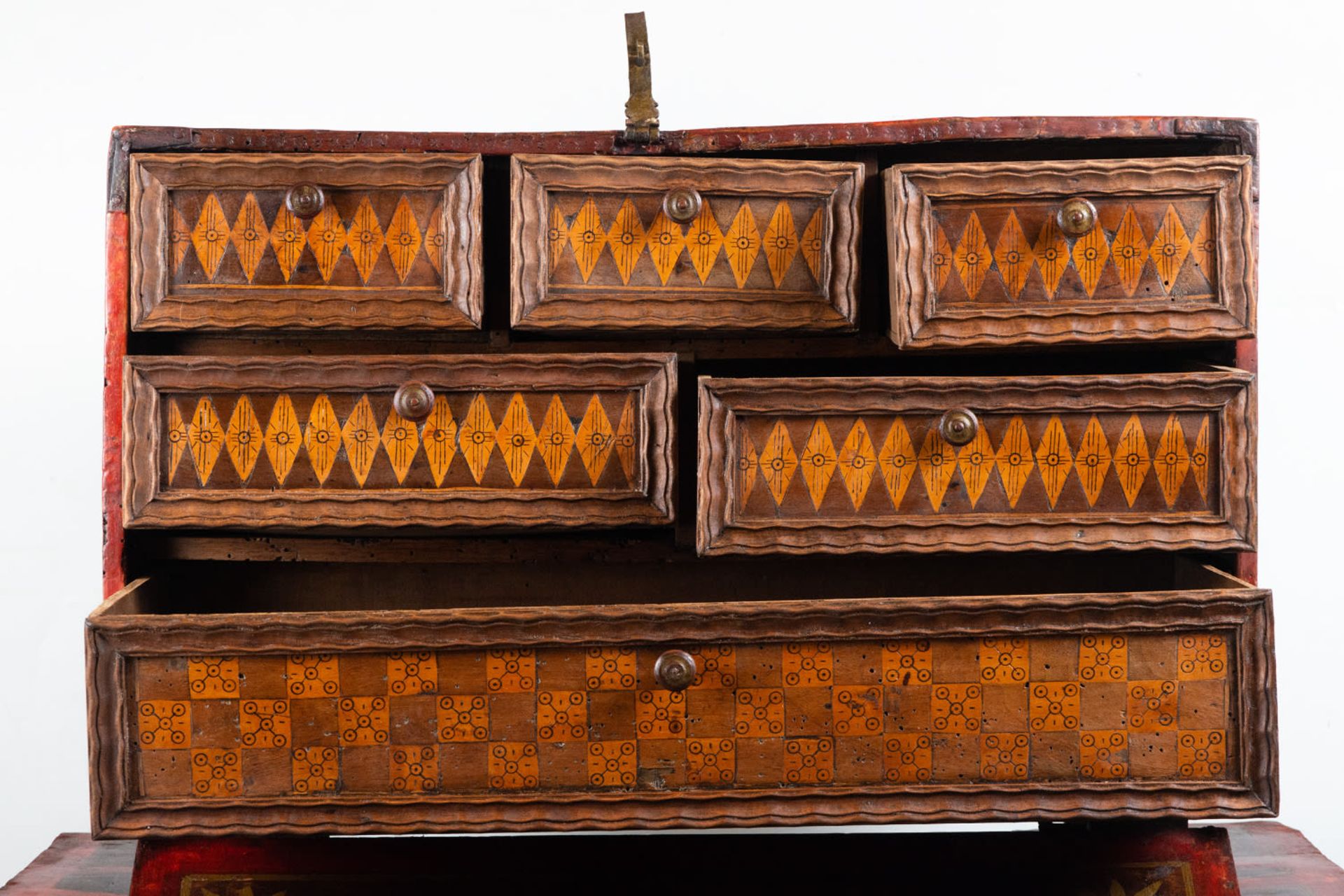 Mexican colonial style chest, 19th century - Image 4 of 8