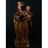 Crowned Virgin with Child, Castilian school of the 16th century