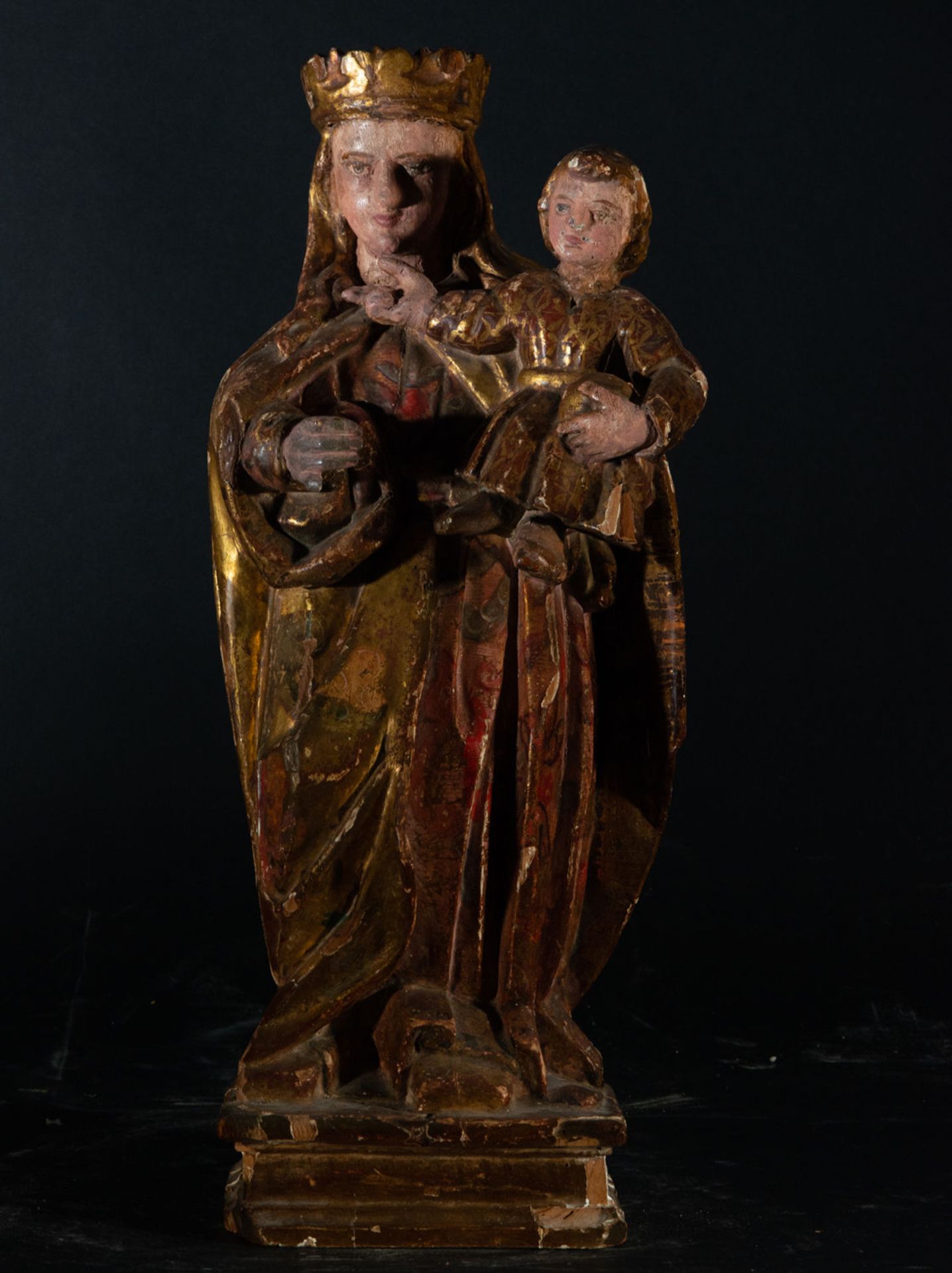 Crowned Virgin with Child, Castilian school of the 16th century