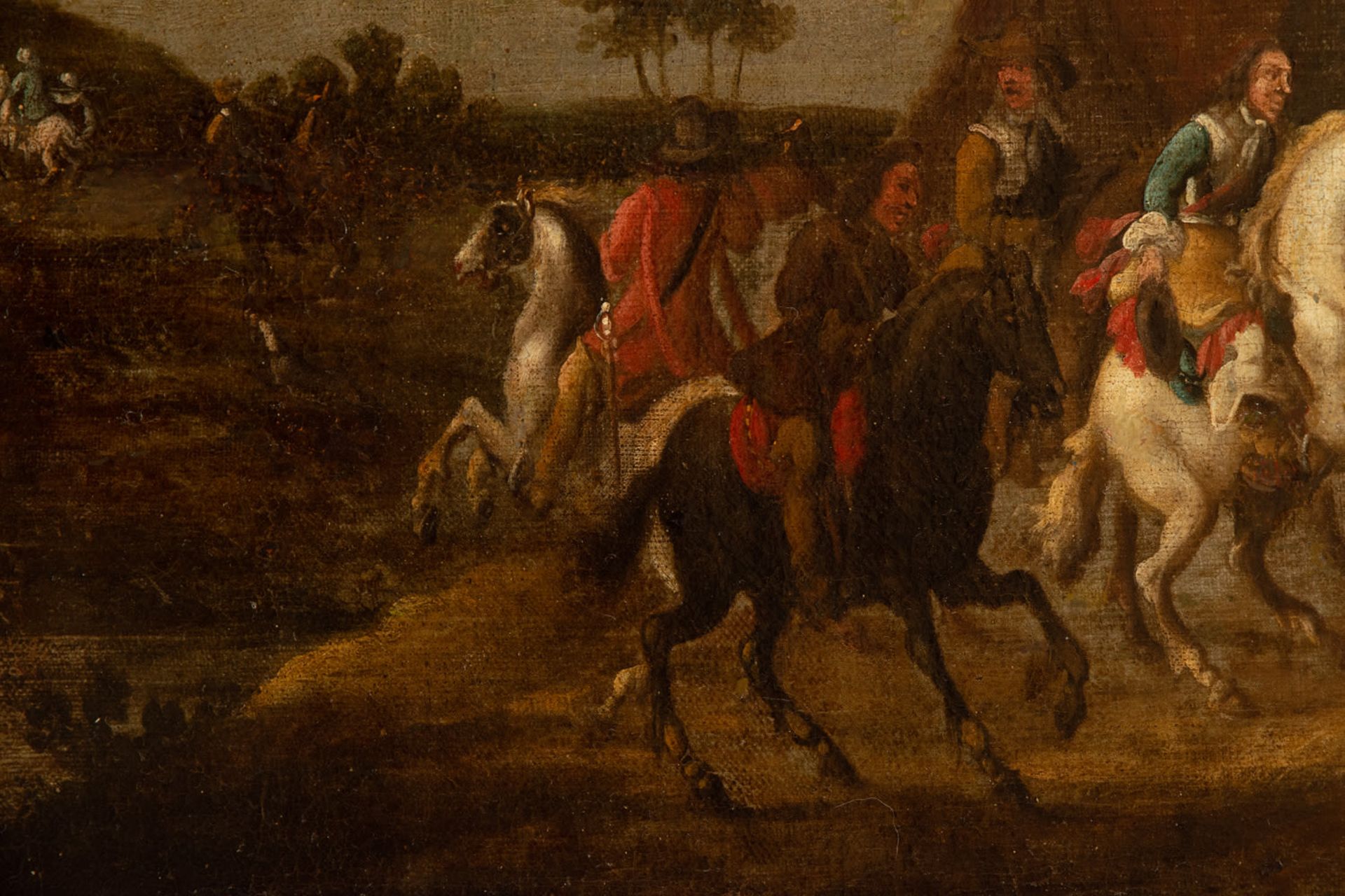 Cavalry scene, Dutch school from the second half of the 17th century - Image 9 of 12