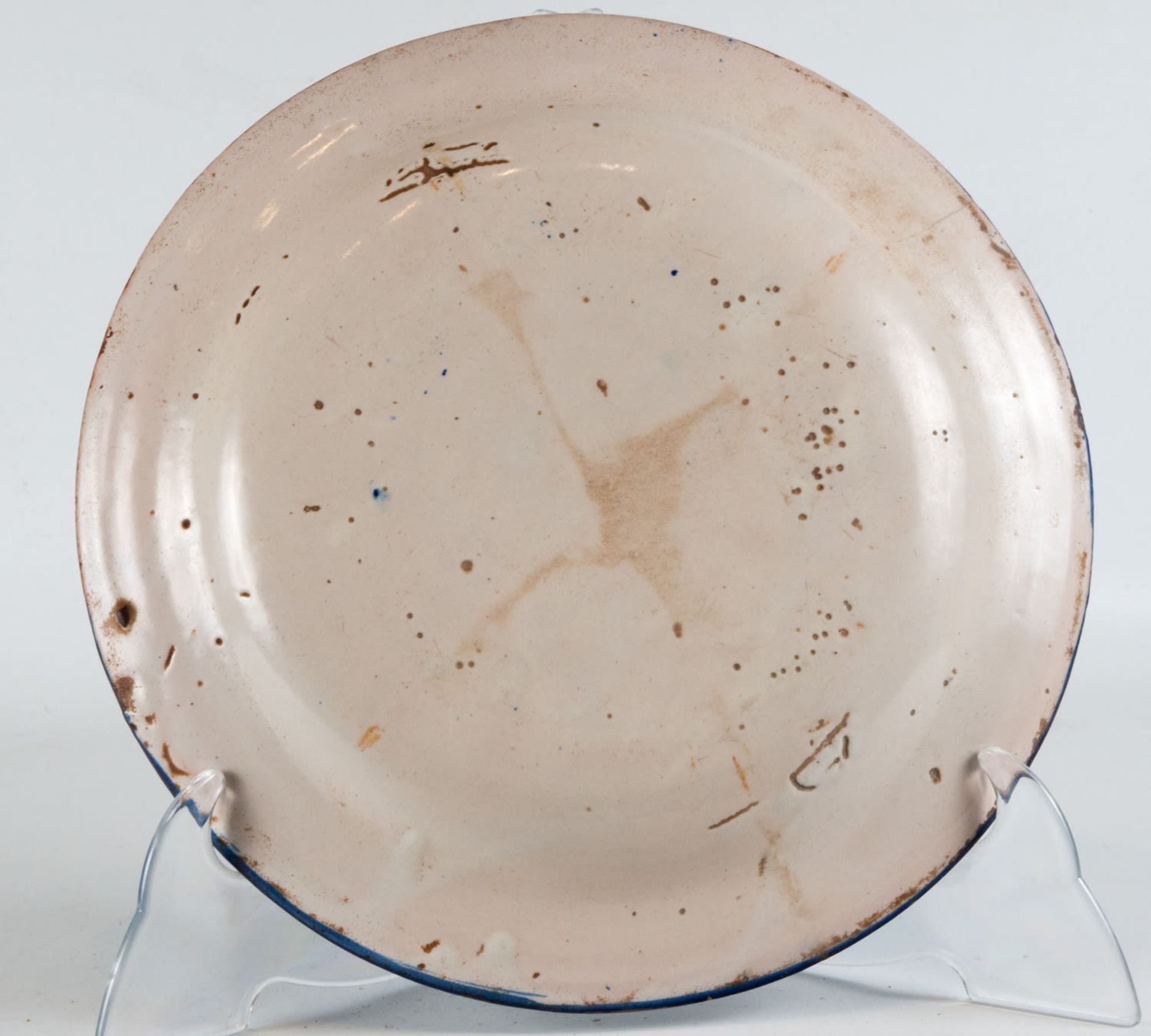 Cobalt blue ceramic plate from Manises, 20th century - Image 3 of 3