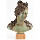 Bust of Venus in Bronze with Marble Base, Italy, 19th century