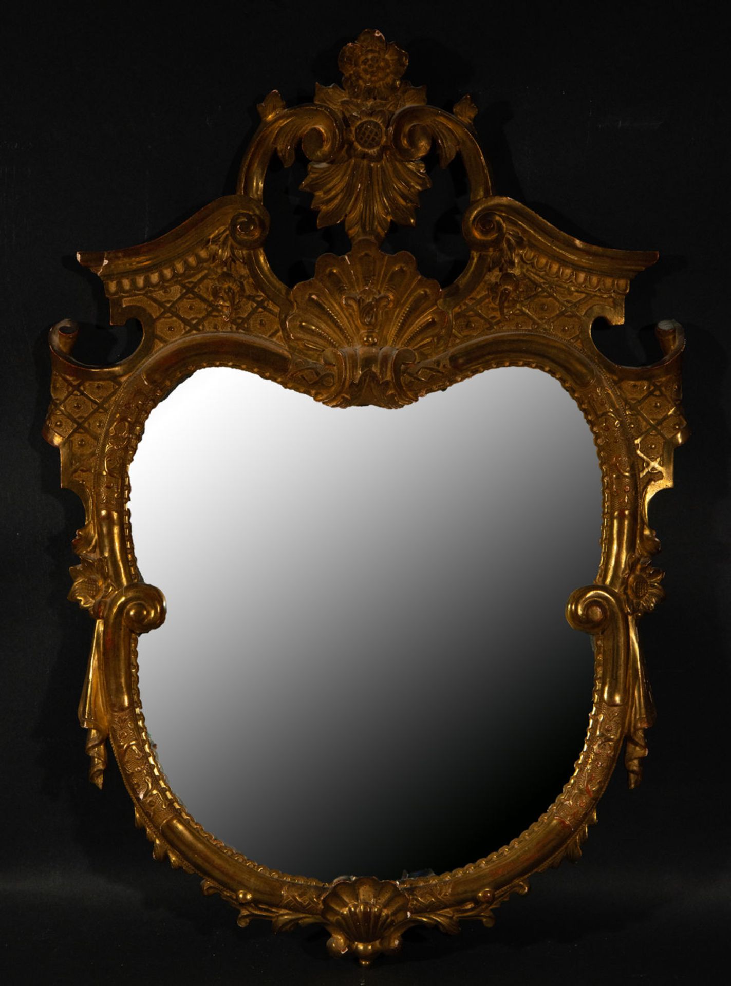 Important George III style mirror in giltwood, 18th - 19th century - Image 2 of 4