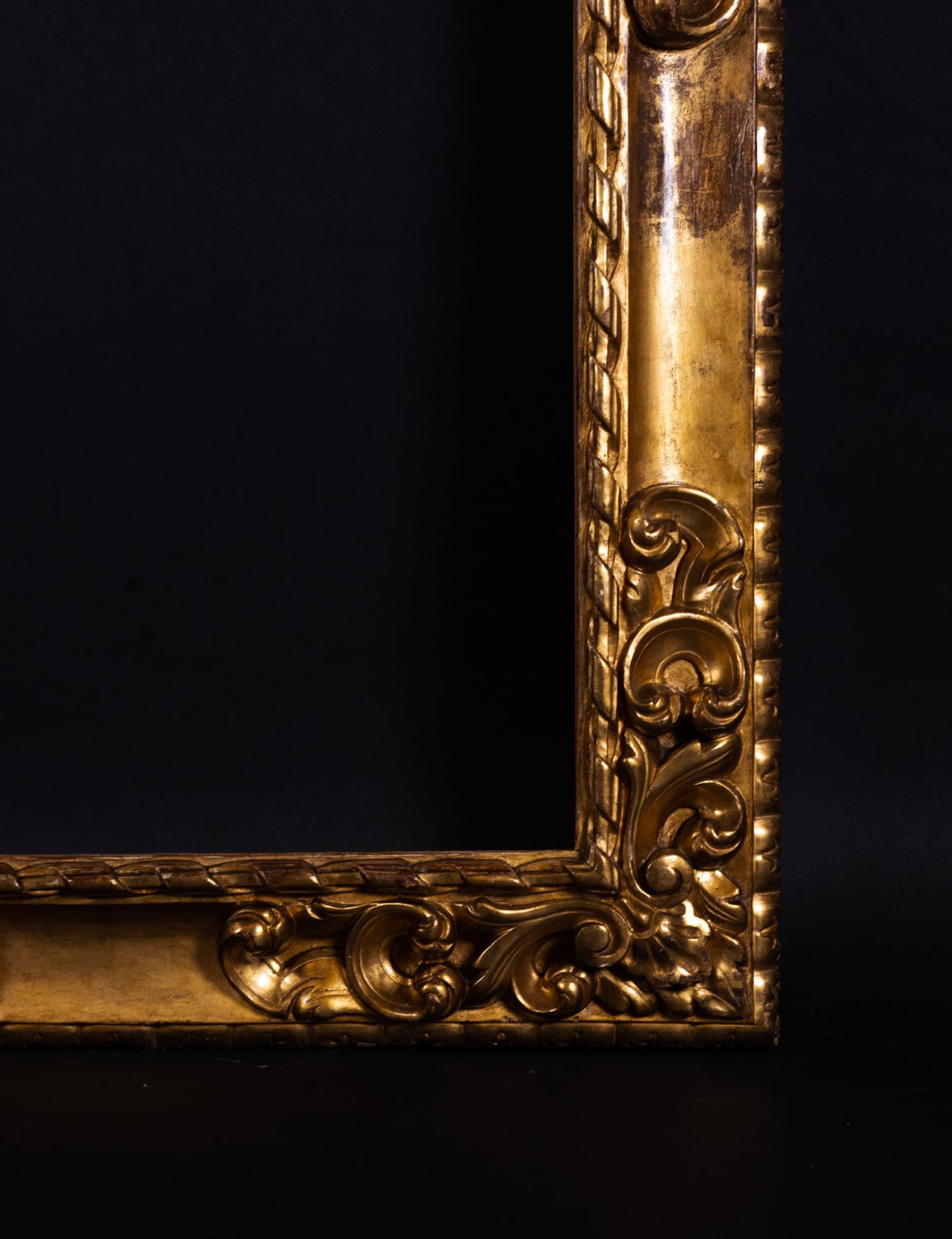 Important Baroque frame in gilt wood, 18th century - Bild 3 aus 4