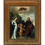 The Holy Family, large oil on copper, 17th century Flemish school