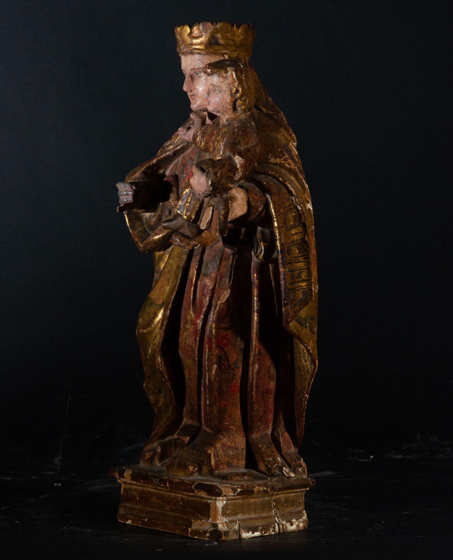 Crowned Virgin with Child, Castilian school of the 16th century - Image 2 of 6