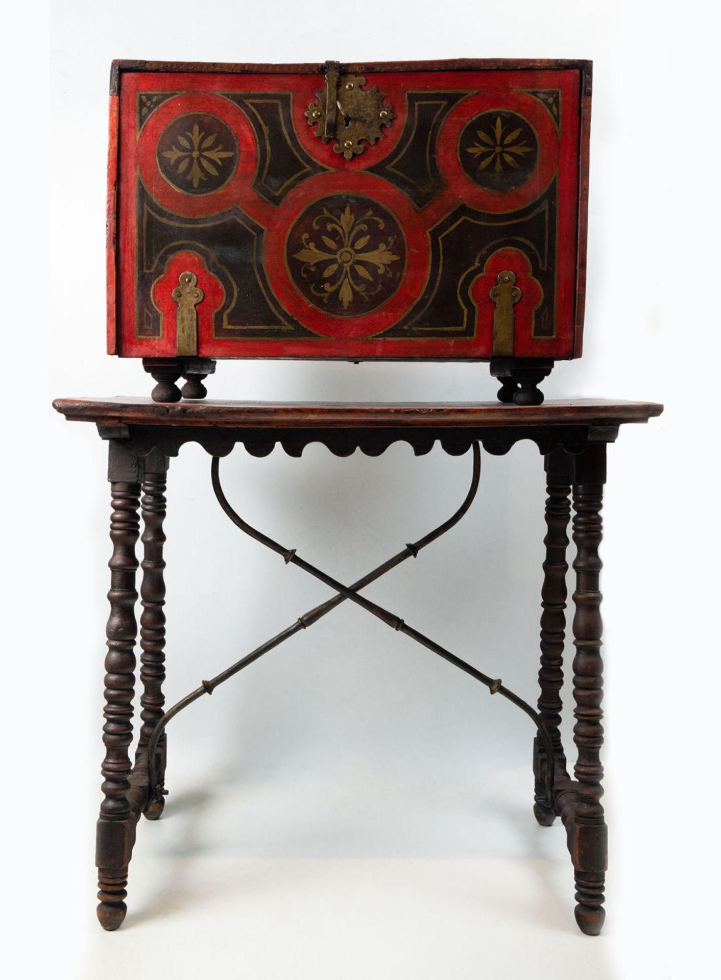 Mexican colonial style chest, 19th century - Image 8 of 8
