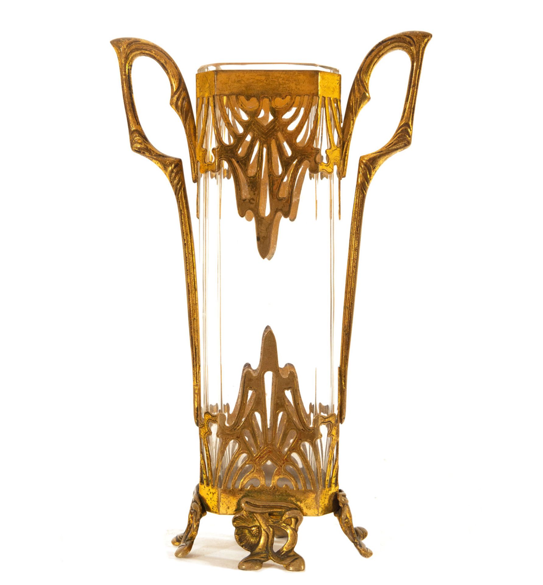 Art Nouveau Vase in Crystal and Gilt Bronze, Austria, early 20th century - Image 7 of 7