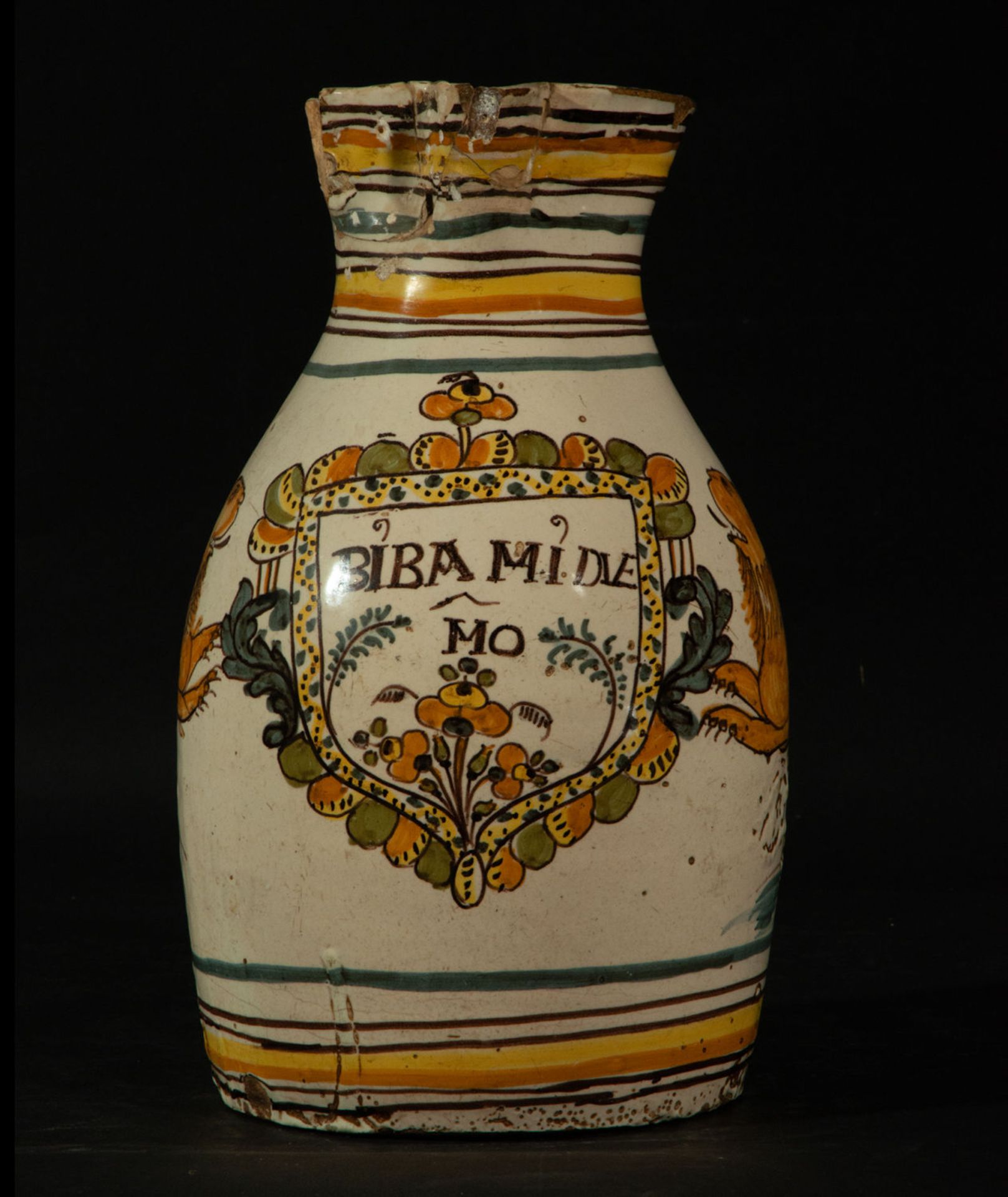 Wine jug "Long live my Owner", Archbishop's Bridge, 19th century