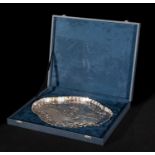 English sterling silver tray, James Dakin & Sons - William Deakin, 19th century