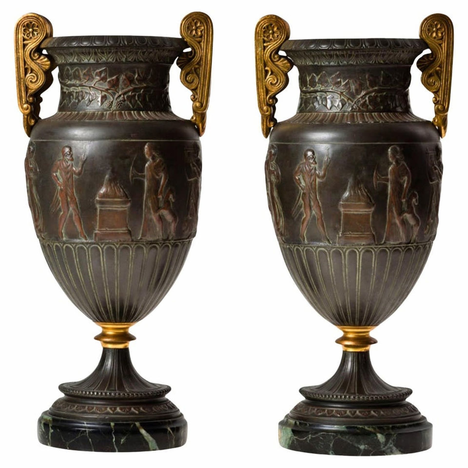 Pair of French Napoleon III Vases, 19th century