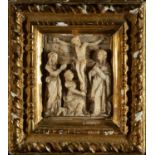 Important Alabaster from Mechelen or Lige representing Calvary