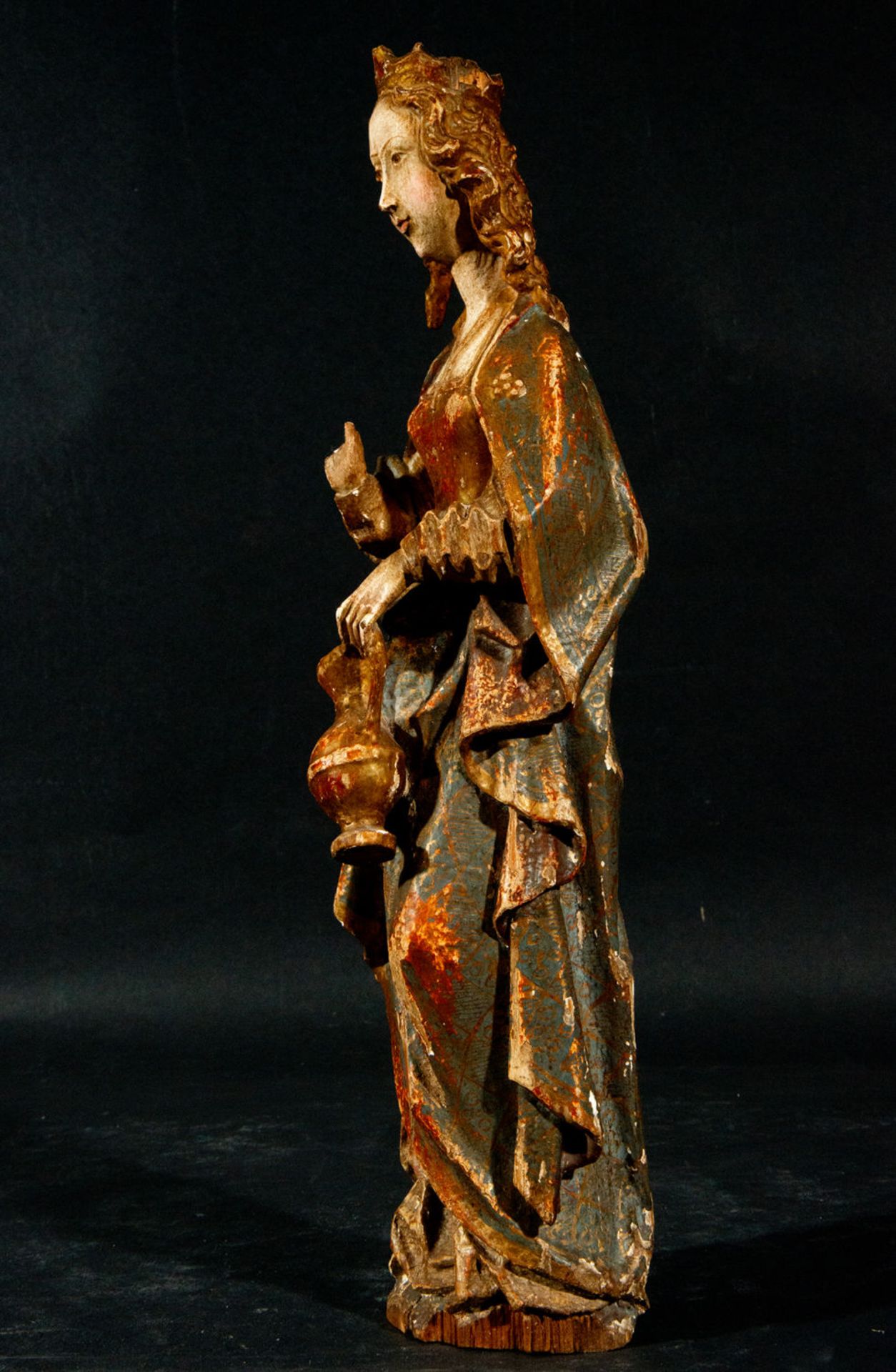 Important Ste Isabella following models of Mechelen in wood, XIX century - Image 3 of 8