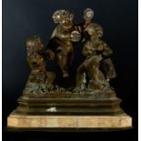 The Musician Angels, Magnificent Group in Mercury Gilt Bronze, France, last quarter of the 18th cent