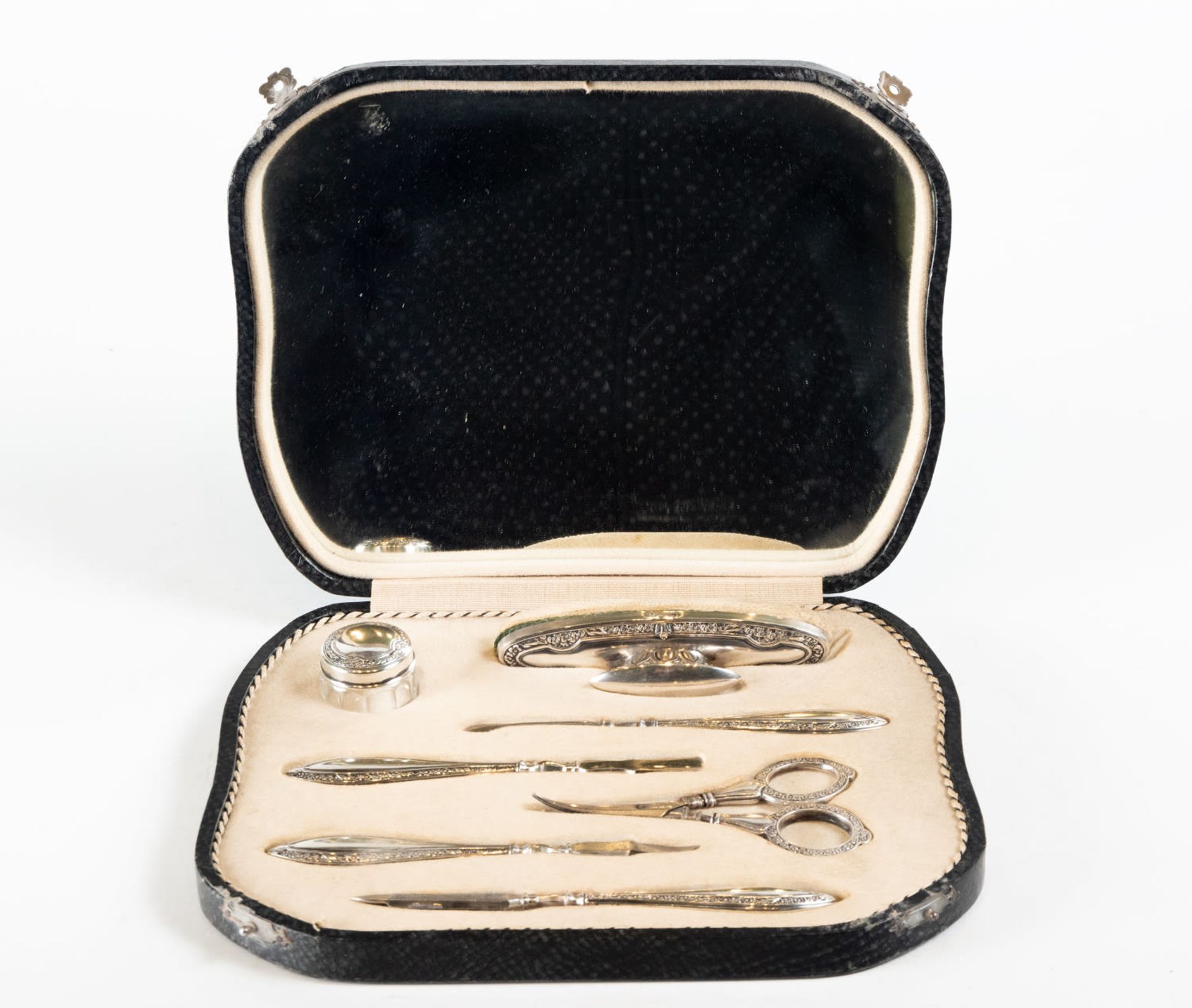 Manicure Set in Sterling Silver, 19th century