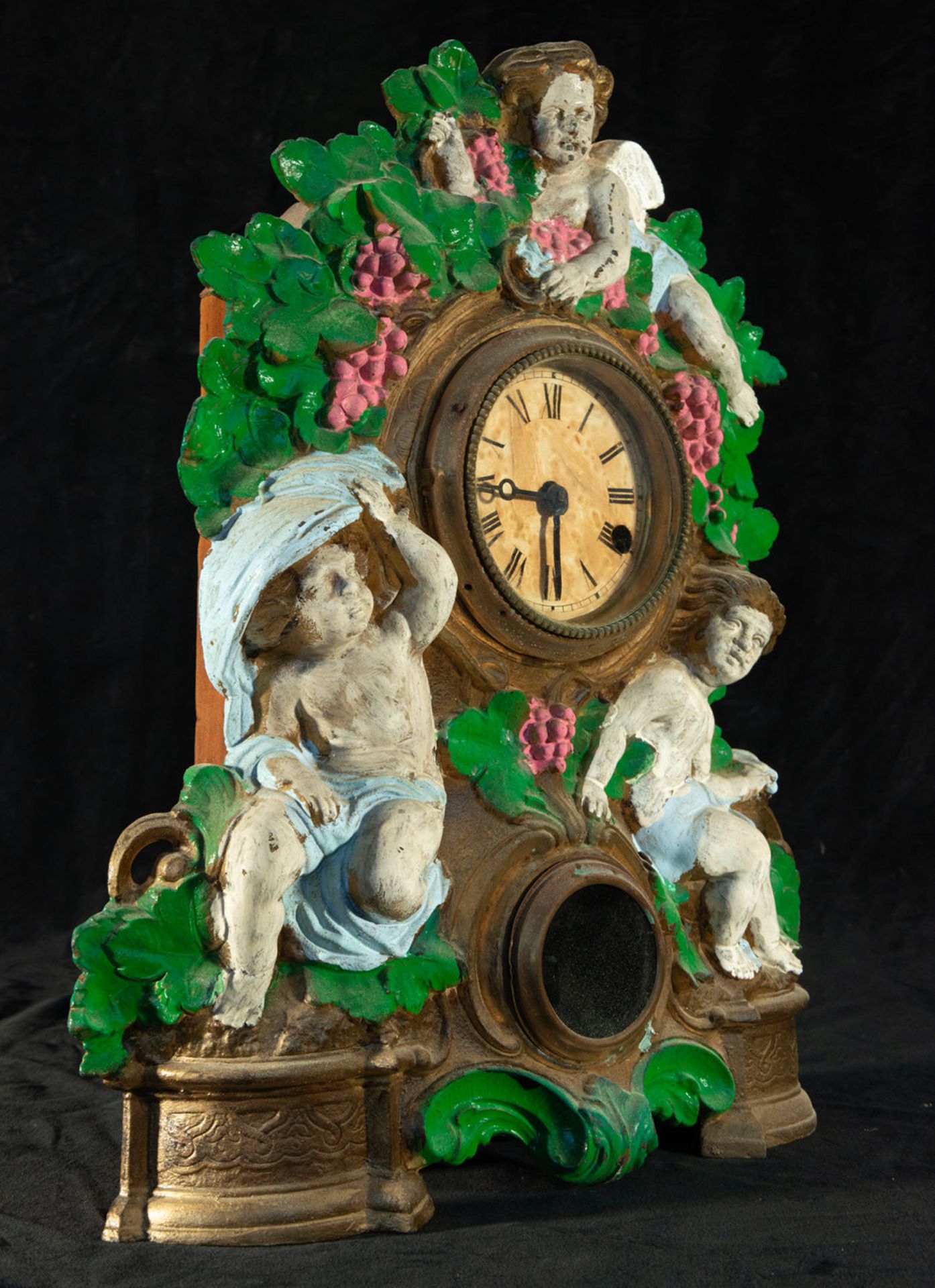 Tabletop clock in polychrome bronze, XIX century - Image 10 of 12