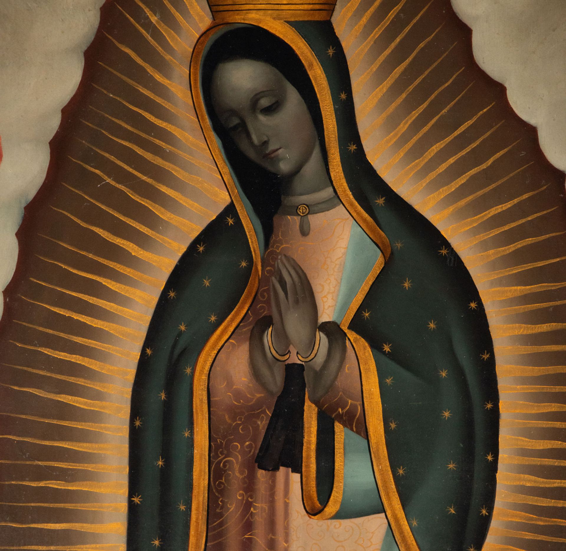 Virgin of Guadalupe with Donors by Pelagio Antonio de Labastida y D‡valos (Zamora, Michoacan; March - Image 5 of 6