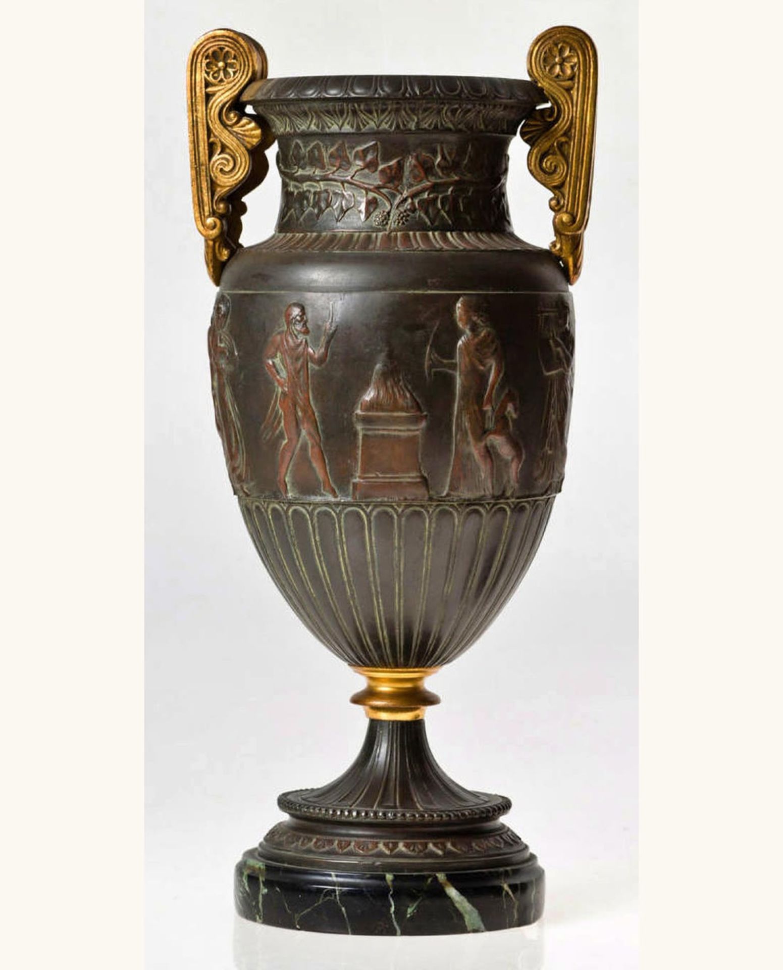 Pair of French Napoleon III Vases, 19th century - Image 2 of 3