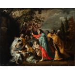 The Miracle of Saint Lazarus, Italian school of the 17th century