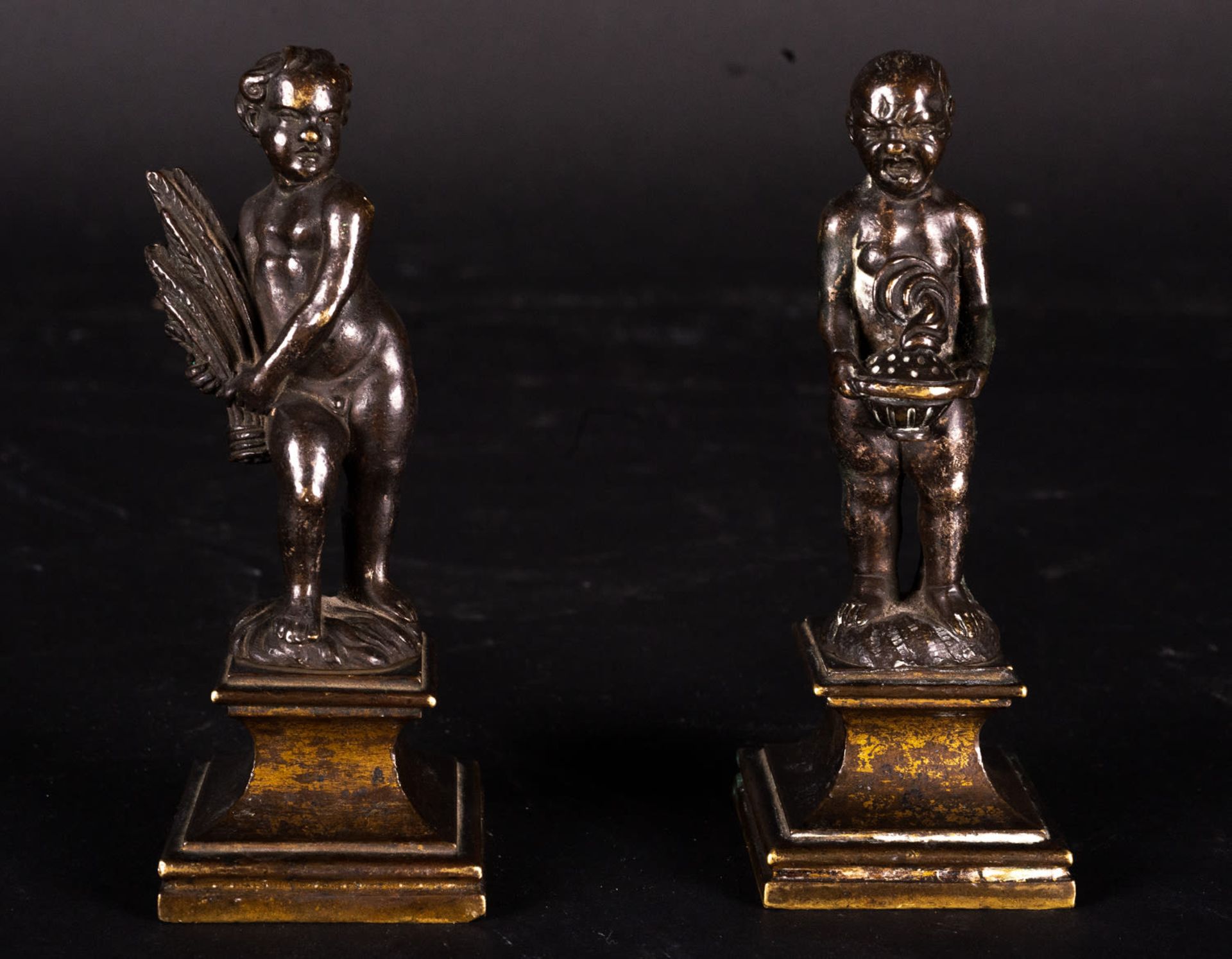 Summer and Winter, pair of important italian bronzes, circle of Pietro Tacca (Carrara, 1577 - Floren