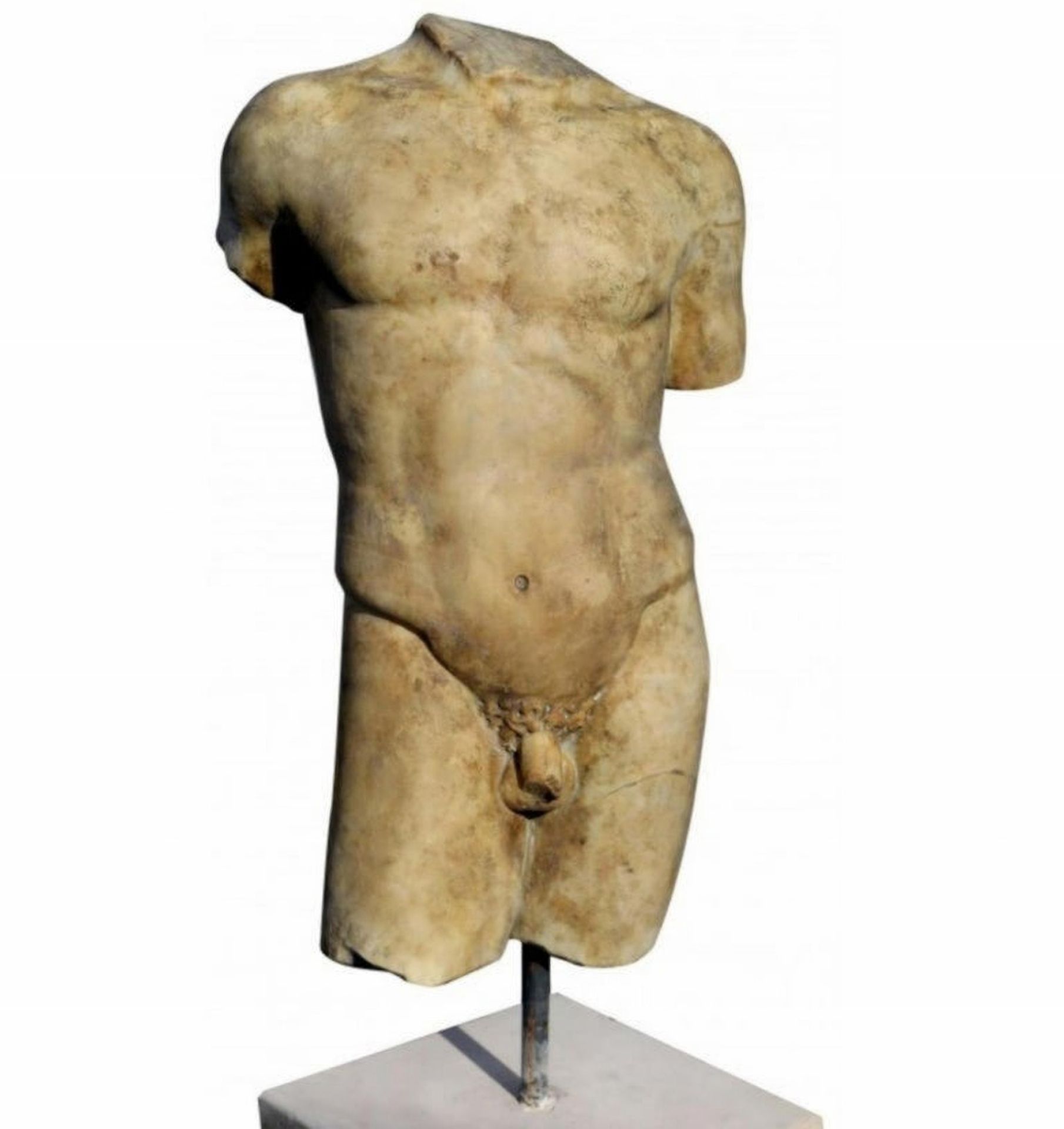 Torso of a Young Man, following models from classical Greece, 19th century