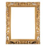 Elizabethan frame in carved and gilded wood, 19th century