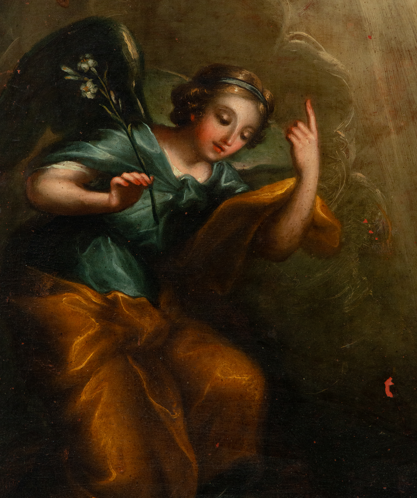 Important Annunciation of Mary, circle of Anton Raphael Mengs, 18th century Italian school - Image 3 of 4
