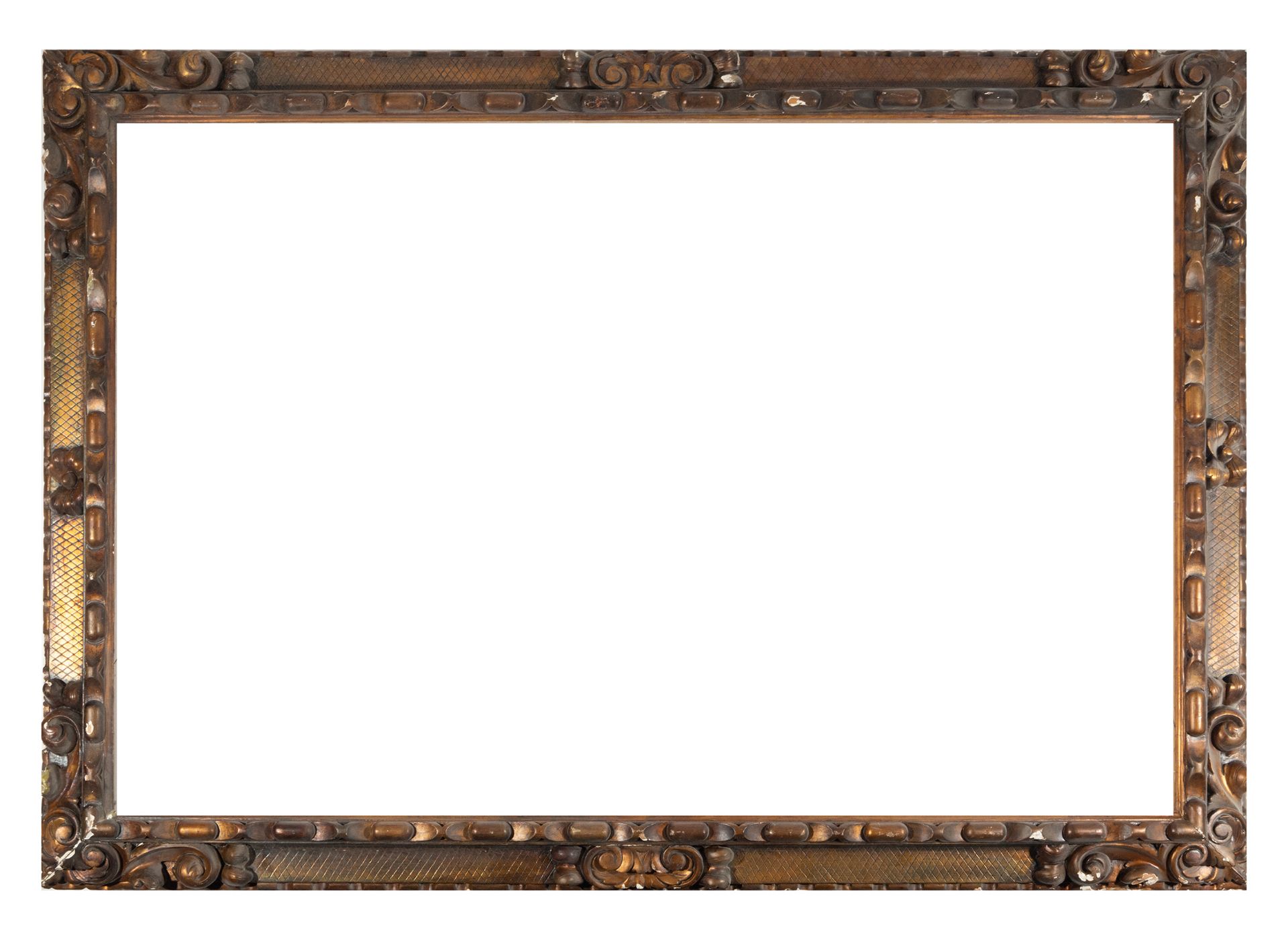 Large Baroque-style frame in gilded wood, 19th century