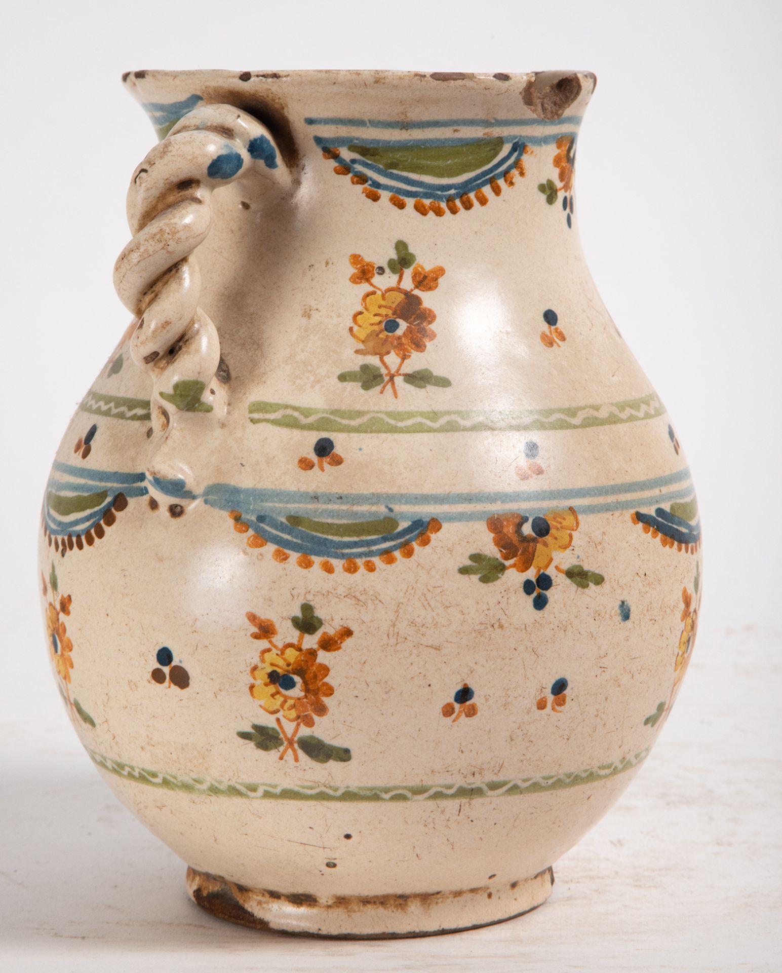 Talavera Wine Jug, 18th century - Image 3 of 3