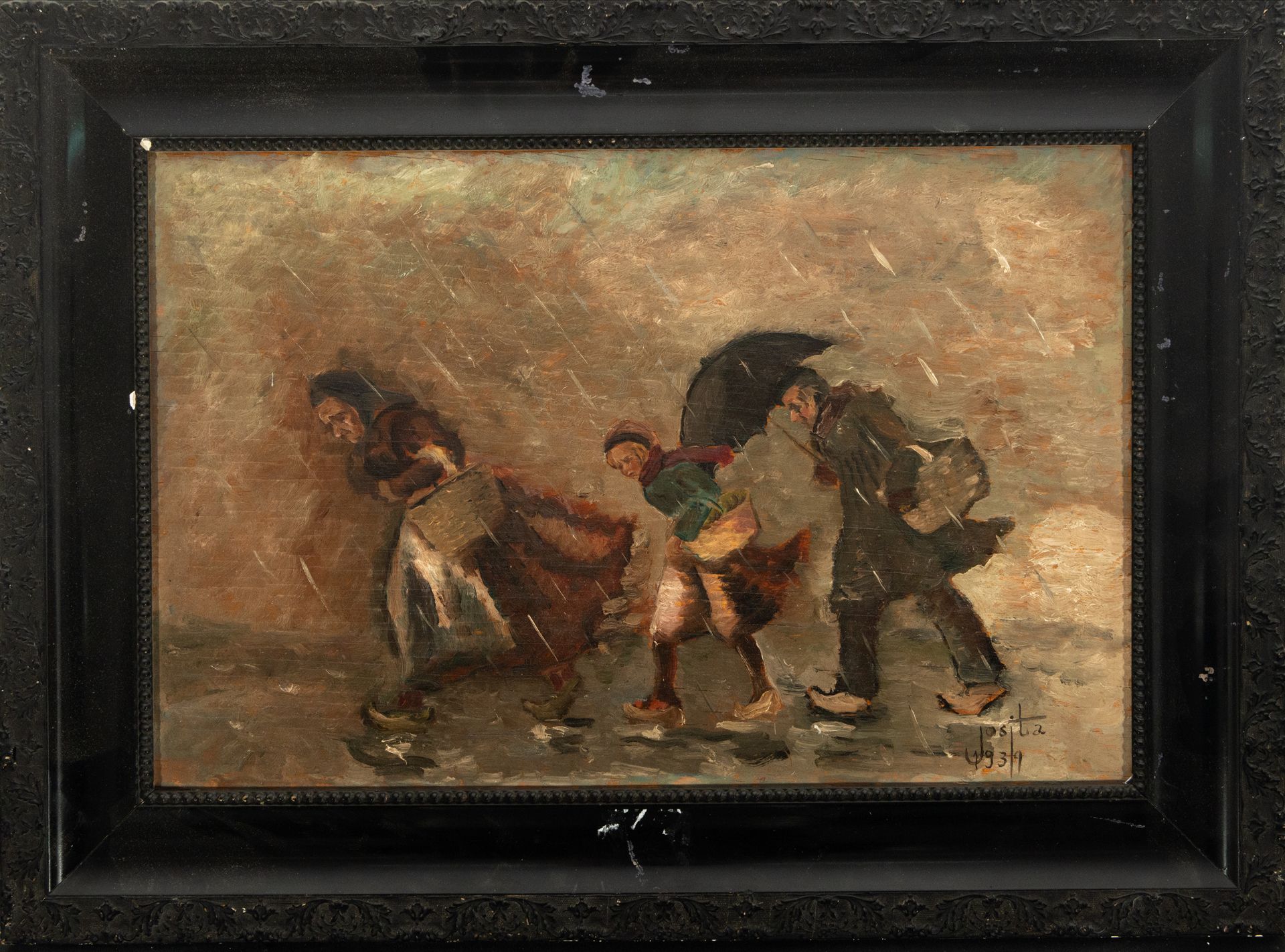 Characters Under the Storm, European school, 20th century