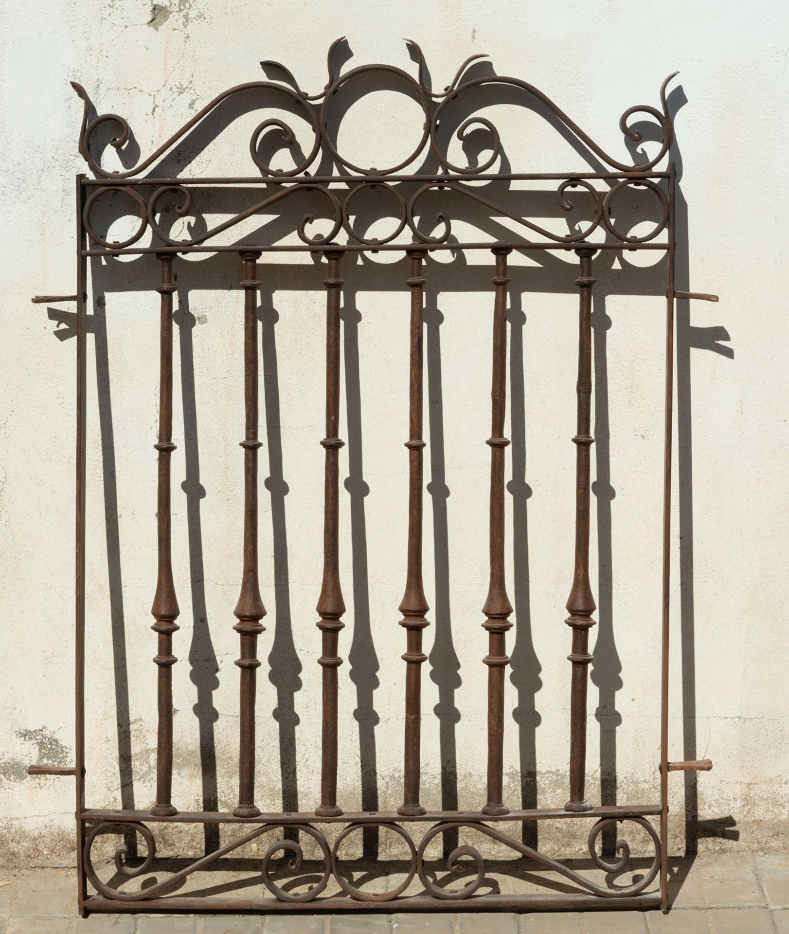 Wrought iron grill for window, 19th century - Image 4 of 4