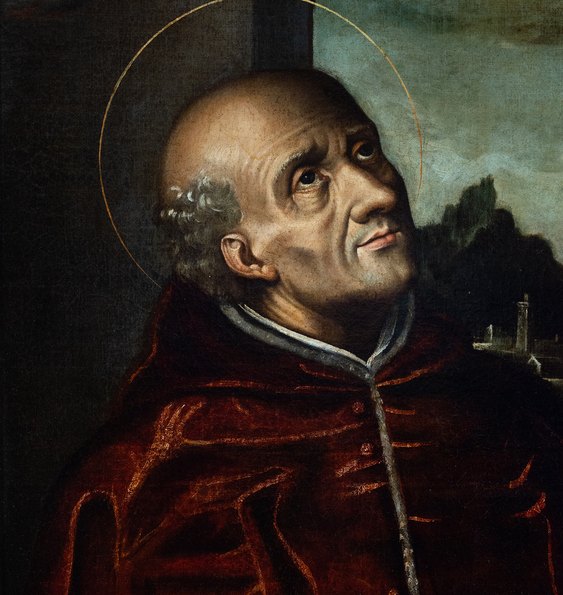 Portrait of Saint Thomas Aquinas, Italian school of the 17th century - Image 4 of 6