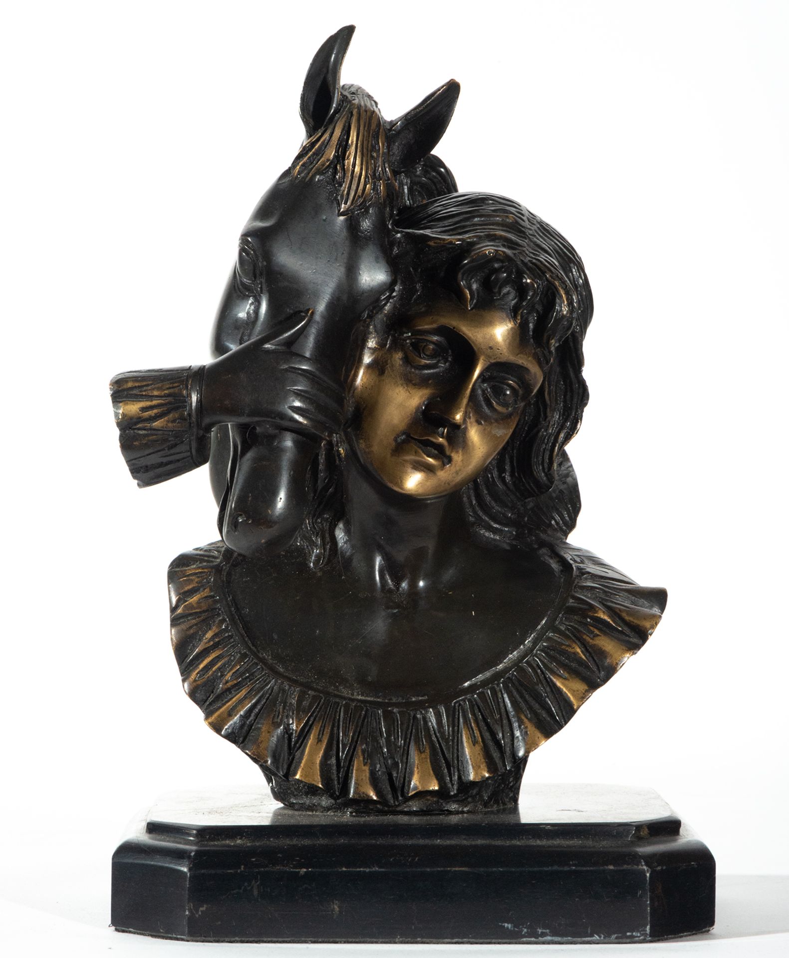 Girl with Horse in Bronze, 20th century