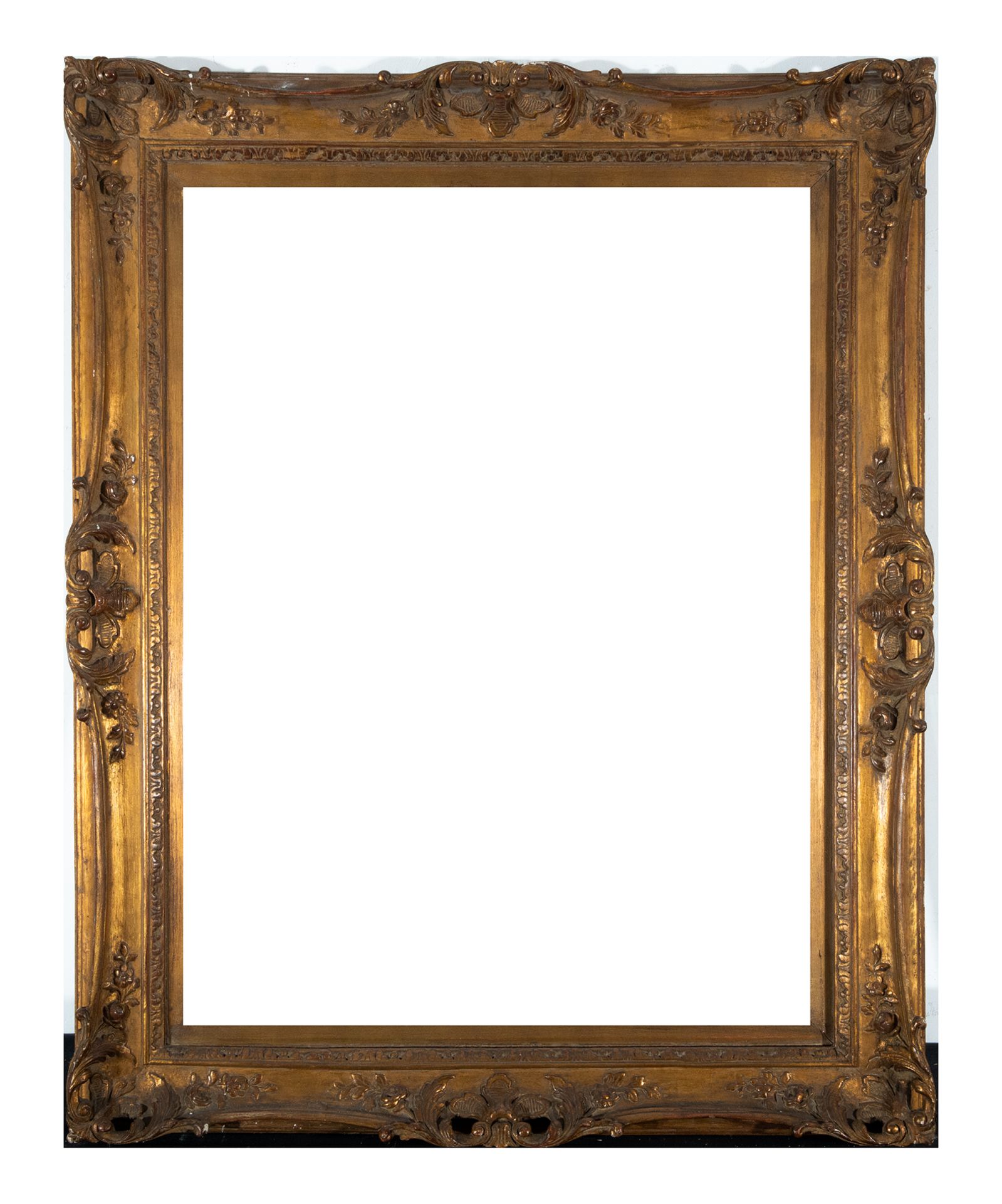 French Louis XV style frame in wood and gilt trim, late 19th century