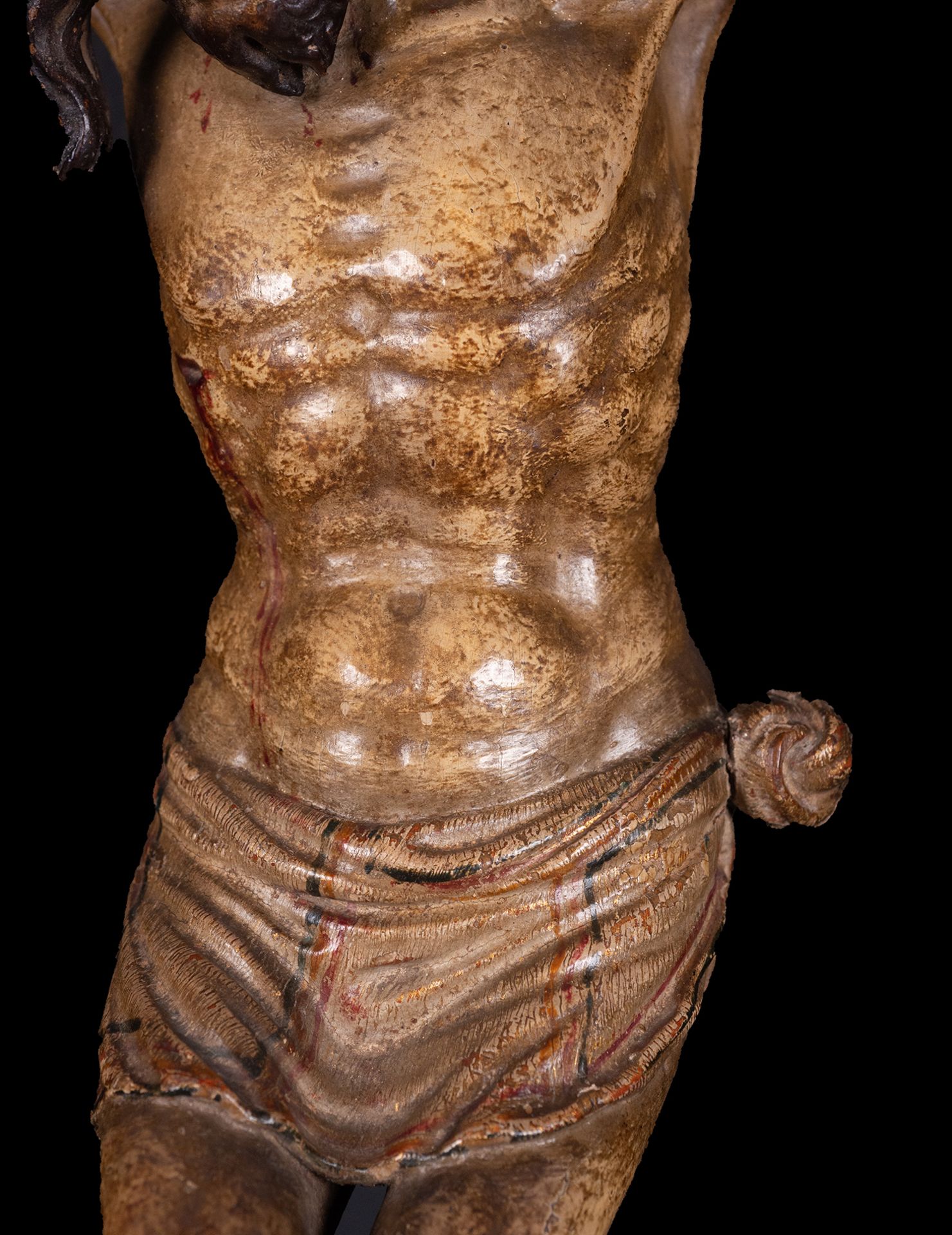 Christ from Granada from the end of the 16th century in polychrome wood, circle of Pablo de Rojas - Image 4 of 6