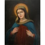 Virgin Mary on panel, 19th century Italian school