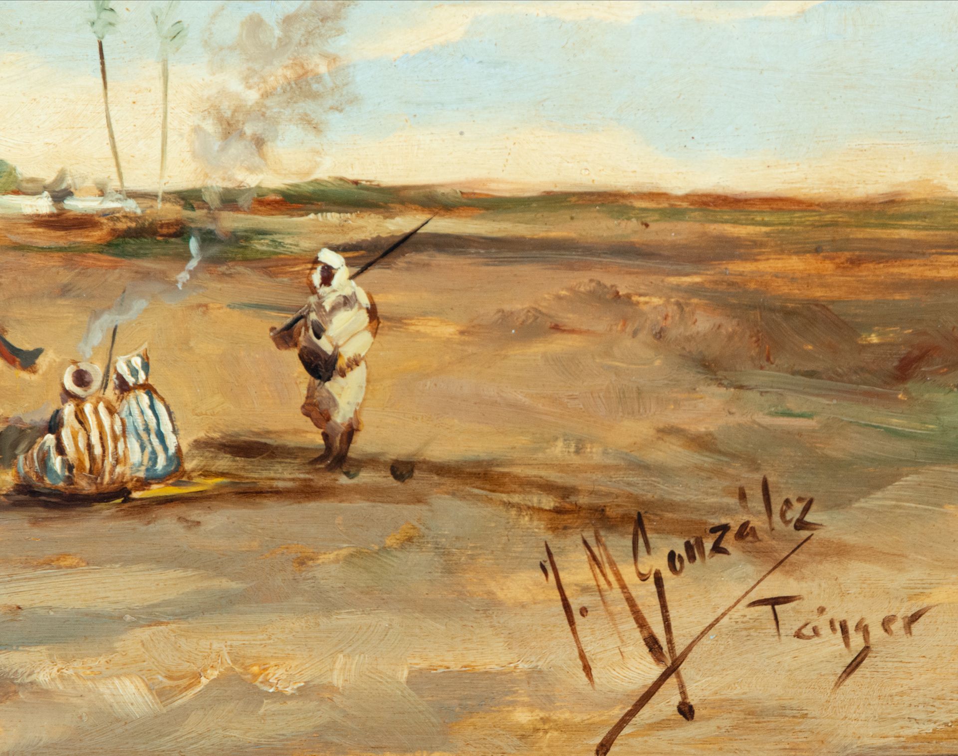 Pair of Orientalist Landscapes, M. González, Tangier, early 20th century - Image 3 of 10