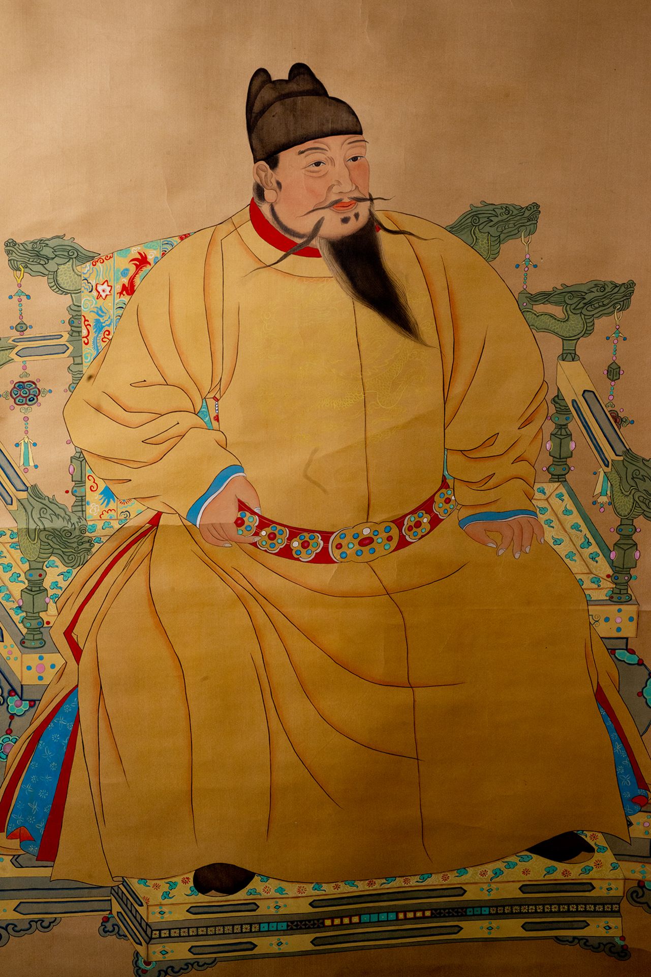 Portrait of Xuande Emperor, 20th century Chinese school, signed Baishi Shanren, Republic Period (191 - Image 2 of 6